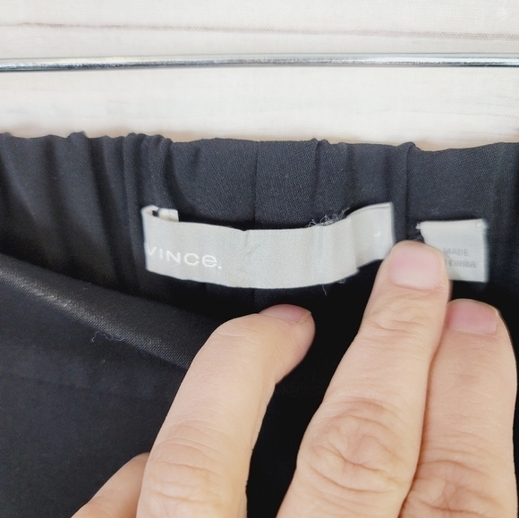 VINCE BLACK PULL ON TROUSER PANTS, SZ LARGE - Picture 8 of 14